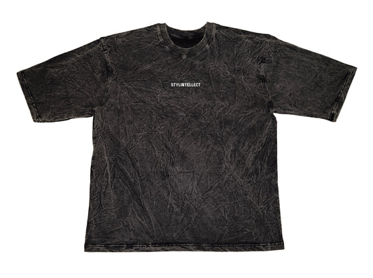 Stylintellect Acid-wash Oversized Printed T-shirt