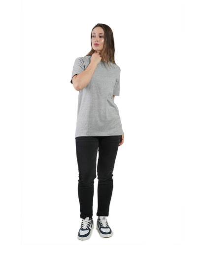 Stylintellect Women's Grey Crew Neck T-shirt