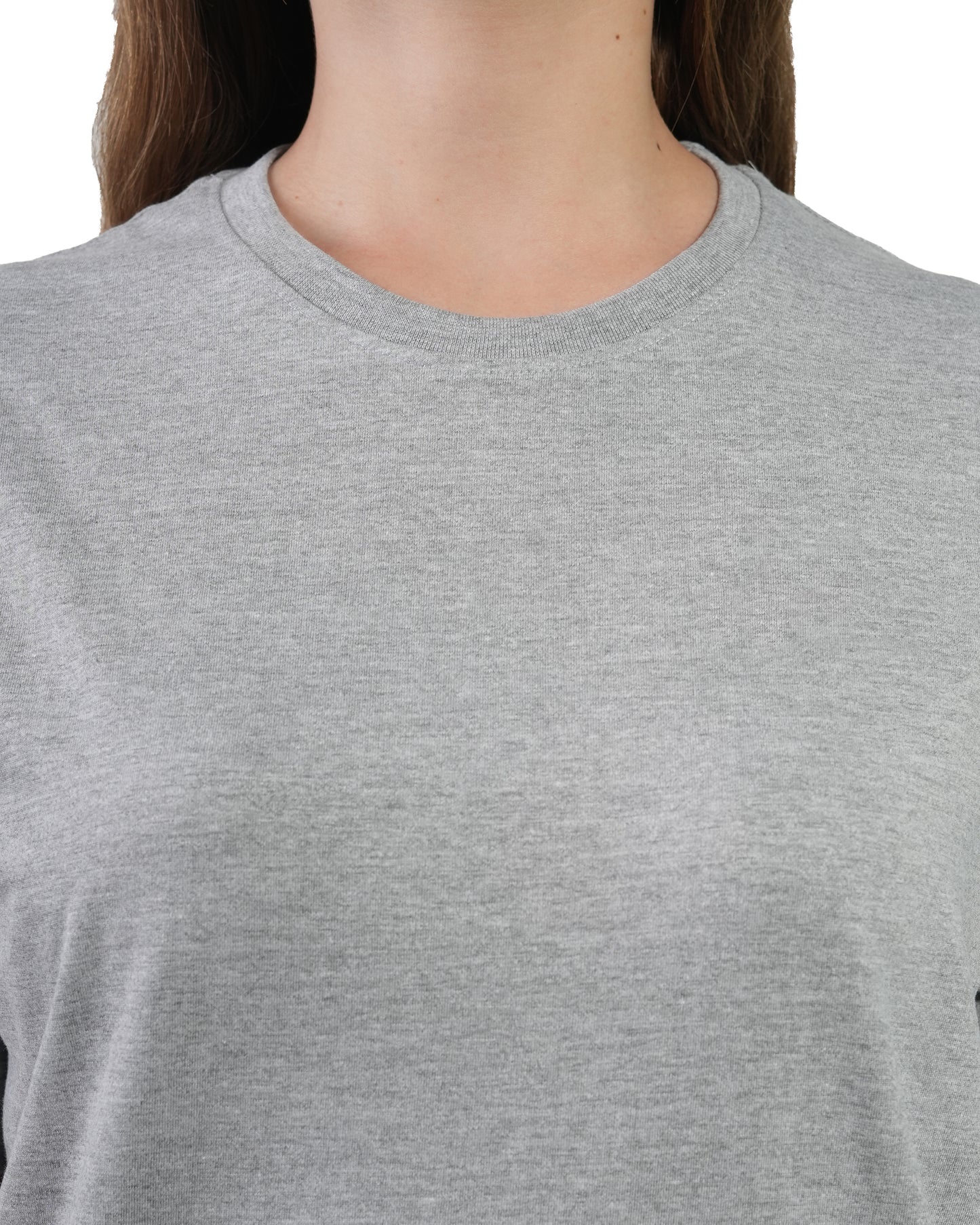 Stylintellect Women's Grey Crew Neck T-shirt