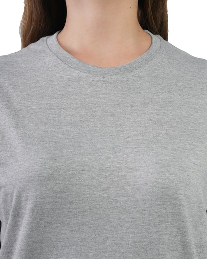 Stylintellect Women's Grey Crew Neck T-shirt