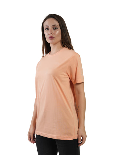Stylintellect Women's Peach Crew Neck T-shirt