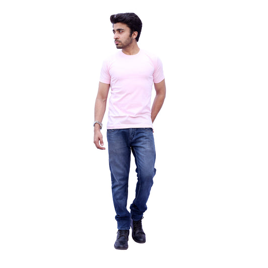 Stylintellect Baby Pink Crew Neck T-shirt