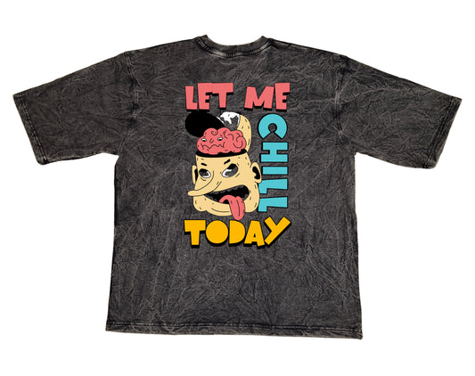 Stylintellect Acid-wash Oversized Printed T-shirt